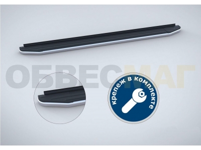 Пороги алюминиевые Rival Premium для Honda Pilot 2016-2021