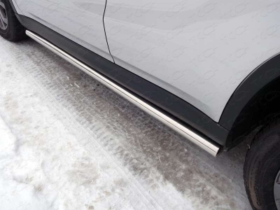 Пороги труба 60 мм ТСС для Suzuki Vitara 2015-2021