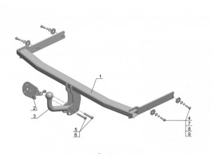 ТСУ Фаркоп Avtos на Volkswagen Golf 5 № VW 25